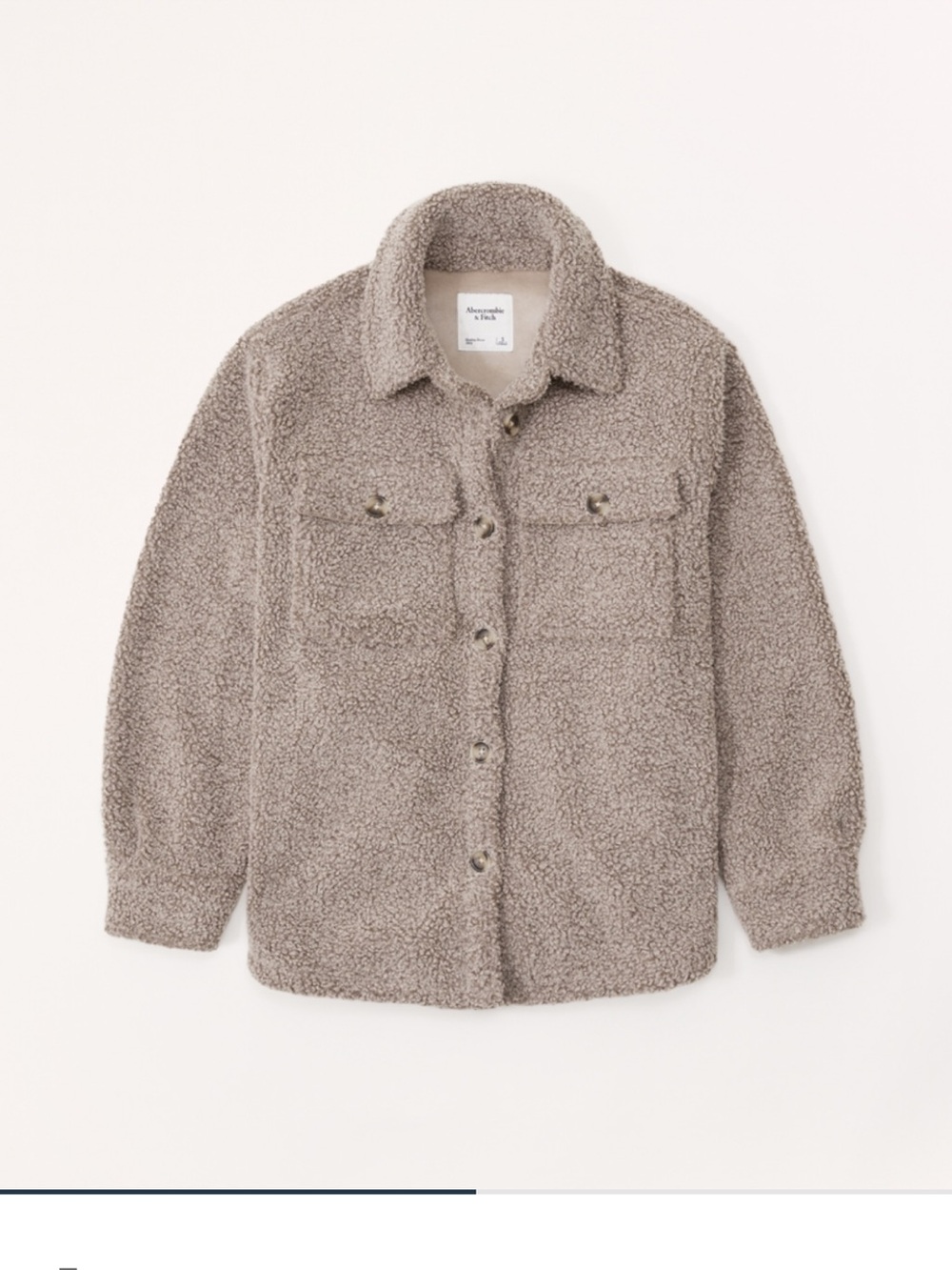 ABERCROMBIE Sherpa shirt jacket TAUPE